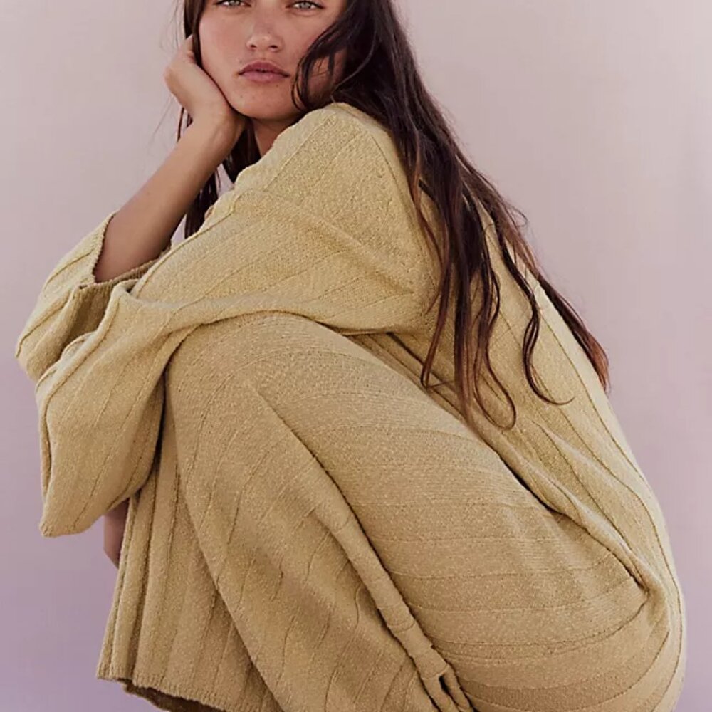 NEW! Free People Wanda Sweater Dress in Dried Moss
